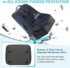 RAINSMORE Padded Car Seat Travel Bag for Airplane Car Seat Backpack, Blue | Fits Infant Carrier & Boosters, Heavy-Duty Car Seat Cover for Air Travel Gate Check Carrier Bags for Airport with Side Pocket - Image 6