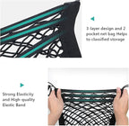 Dog Car Net Barrier 3 Layers with Auto Safety Mesh Organizer, Universal Stretchable Pet Barrier Backseat Storage Mesh Bag Dog Car Divider Net for Cars, SUVs-Drive Safely with Children and Pets - Image 3
