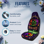 GENANY Horror Car Seat Covers Set of 2, Horror Breathable Front Seat Covers for Truck Sedan SUV, Couple Car Accessories, Horror Gift for Women Men - Image 5