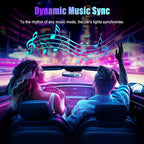 Car LED Lights Interior,RGB Interior Car Lights with App Control&Music Sync | DIY and Music Mode Smart USB Under Dash LED Lights,Ambient Lighting Car for Jeeps Trucks SUVs Men Women,DC 5V - Image 5
