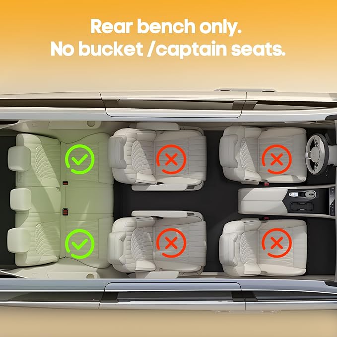 PETICON Large Dog Car Seat, Back Seat Extender for Dogs with Hard Bottom | Waterproof Medium Carseat for Dogs with 3 Mesh Windows, Pet Seat Cover for Cars, Trucks and SUVs - Image 5
