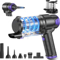 KMM Handheld Car Vacuum Cleaner, 16000PA Hand Held Vacuum & Air Duster | Strong Suction, Portable, Cordless, 120W High Power Rechargeable, Multi-Nozzles & LED Liht, for Home, Car, Office by KMM