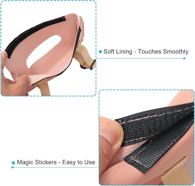 PATIKIL Car Tissue Holder, PU Leather Rectangle Napkin Paper Towel Dispenser Box Case with Elastic Strap for Car Sun Visor Seat, Pink - Image 3