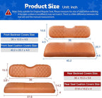NOKINS Golf Cart Seat Covers 4 Piece Fits EZGO TXT 1994-2013/RXV 2008 up | Front and Rear Seat Vinyl Covers, Golf Cart Accessories, No Staples(All Brown) - Image 5