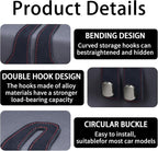 4 Pack Car Seat Headrest Hooks for Purses and Bags, Car Purse Holder With Double Metal Hooks, Headrest Back Seat Handbags Hook, Universal Car Purse Hanger, Cute Car Hanging Accessories, Black - Image 4