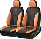 Coverado Car Seat Covers Front Seats, BrownSeat Covers 2-Pack, Breathable Automotive Seat Protectors, Driver Seat Covers Universal Fit for SUV, Truck, Vans, Sedan - Image 2
