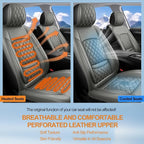 for Subaru Impreza 2012-2025 2026 Car Seat Covers, Full Set, Gray | Luxury Full Coverage Leather Seat Protectors, Waterproof Breathable, Non-Slip, Easy to Install, Airbag Compatible, All-Season - Image 8