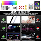 Acrylic Interior Car LED Strip Light with APP Remote Control, 175in 6 in 1 RGB Dreamcolor Neon Flexible Strip Fiber Optic LED Ambient Lighting Kits,RGB Music Lights Sync for Inside car Decorations - Image 6