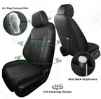 RIDEPOSH Custom Fit Seat Covers for Honda Civic 2022-2026 | Sedan EX 2022-2026, Sport 2025 2026, Faux Leather, 60/40 Split Rear, Rear Armrest, Waterproof, Airbag Compatible, Full Set - Image 3