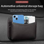 Car Seat Side Pocket Organizer - PU Leather Auto Door Console Mini Storage Bag for Keys, Phone, Sunglasses, Registration, and Documents (Dark Red) - Image 4