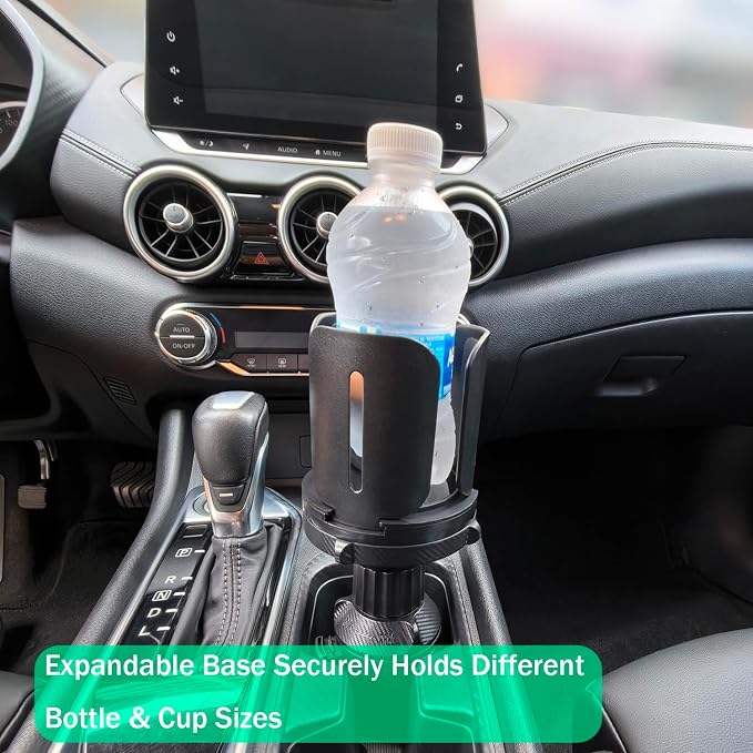 Car Cup Holder Expander Adapter, 3"-5.5" Adjustable Bottle Mount | Adjustable Fit, Detachable Design, Silicone Base, For Large Bottles, Tumblers, And Food Buckets - Image 4