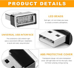 Sun Walker 4 PCS USB LED Car Interior Atmosphere Lamp, Plug-in USB Interface Trunk Ambient Light LED Decoration, Mini Portable Interior Night Lighting Kit for Most Vehicles (Yellow) - Image 3