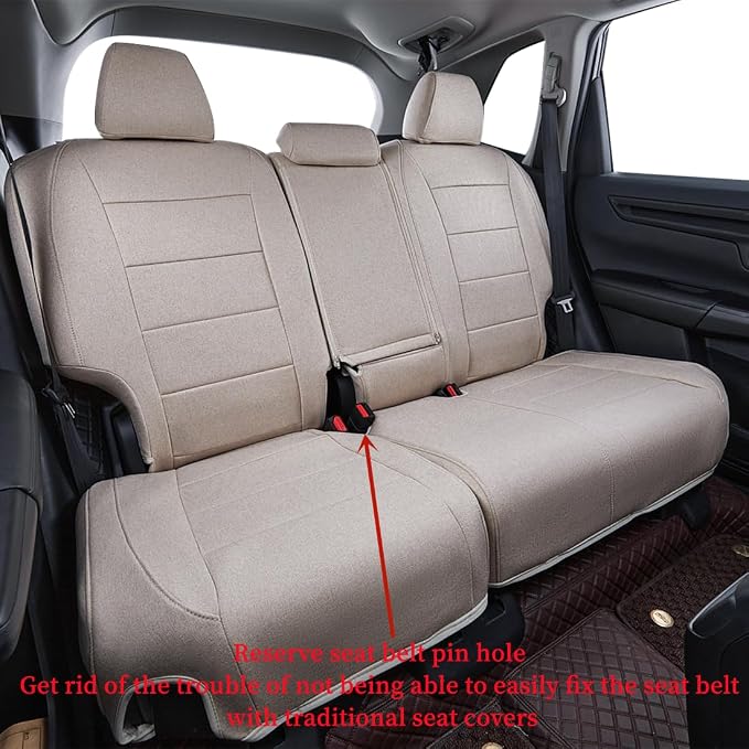 coverdream Custom Seat Covers Compatible with Select Toyota Corolla L,LE 2020 2021 2022 Models (Beige,Full Set) - Image 3