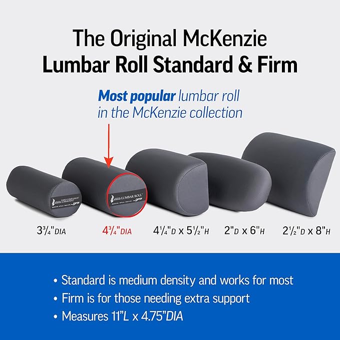 OPTP The Original McKenzie Lumbar Roll – Standard Density Low Back Support | Lumbar support for office chair & car seat back support cushion, the preferred lumbar pillow by physical therapists, USA made - Image 5