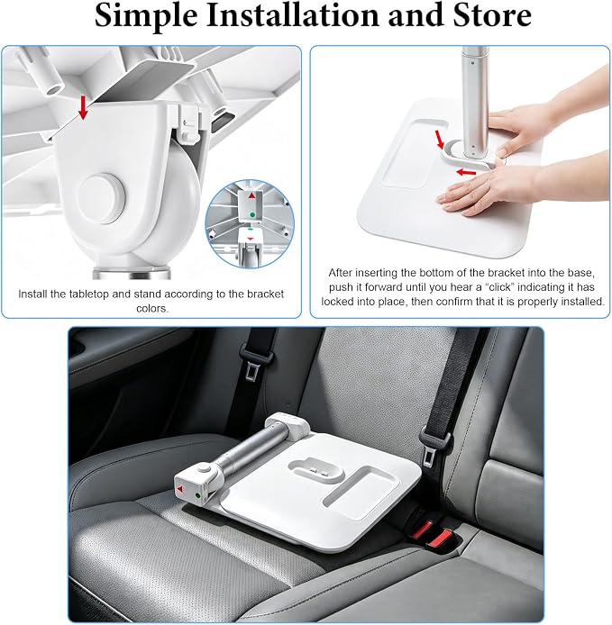 Car Desk for Laptop, Adjustable Car Seat Tray Table for Seat Food Eating, Essentials Laptop Stand for Long Trips - Image 6