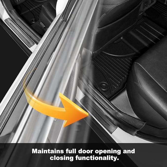 Door Sill Protector Fit for Toyota RAV4 Hybrid 2026 (Not for PHEV), 8PCS | Door Sill Guard Custom Fit All-weather Door Entry Scuff Guard Wear-Resistant Waterproof Easy to Clean RAV4 Accessories Black - Image 6