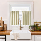 RYB HOME 100% Blackout Short Curtains for Small Window, Thermal Insulated | Total Room Darkening, Noise Reducing, Curtains for Basement Bathroom RV Cars, W29 x L30, Beige, 2 Panels by RYBHOME