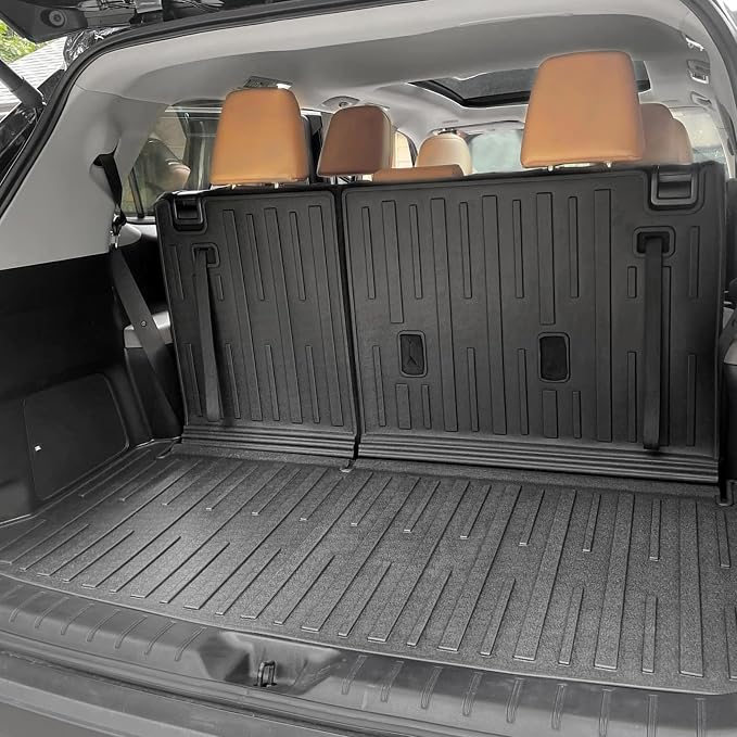 Cargo Liner & Brackrest Mat 2 in 1 for 2024-2026 Grand Highlander | Custom Fit, All Weather TPE Trunk Mat Rear Cargo Mat Back Seat Cover Protector for Grand Highlander Accessories - Image 8