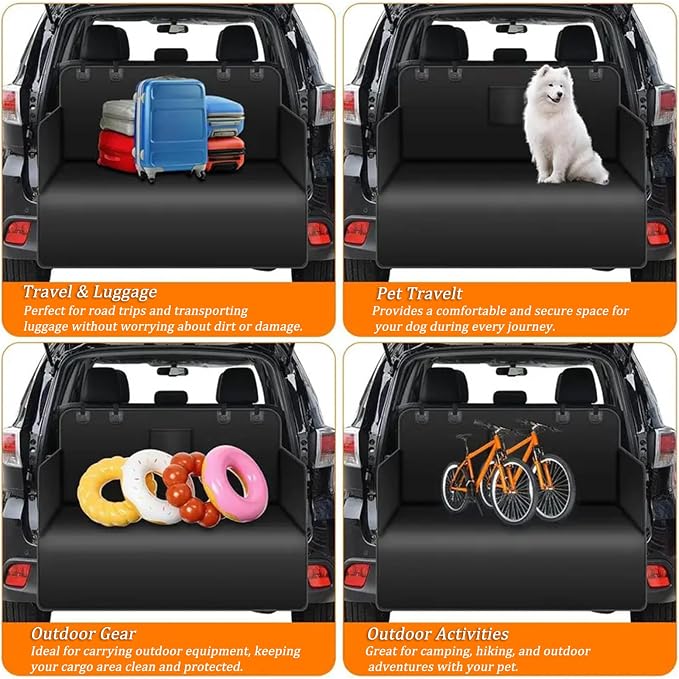 SUV Cargo Liner for Dogs for Nissan Pathfinder 1986-2020 2021 2022 2023 2024 2025 2026, Heavy Duty Water Resistant Pet Cargo Cover, Dog Trunk Cargo Liner, Car Trunk Cover Protector,A - Image 7