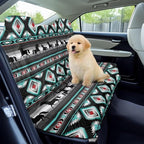 American Western Tribal Aztec Horse Print Waterproof Backseat Cover for Car Trucks Van SUV Jeep, Universal Fit Non-Slip Rear Bench Towel Seat Covers for All Seasons - Image 3