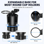 Magnetic Cup Holder Phone Mount for Car, Dual Cup Holder Adjustable Arm | 2-in-1 phone mount & cup expander, cleaner car, no interior damage, no suction, no adhesive, no vent clip, safer no-drop hold - Image 6