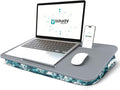 Lap Desk – Laptop Lap Desk with Cushion for Bed, Couch or Floor, Fits up to 17" Laptop, Built-in Slot, Non-Slip PVC Leather Top, Portable & Lightweight – Home Office, Istudyniture (Large, Waves) by Istudyniture