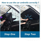 Purple Black Car Sun Shade Windshield Car Umbrella Foldable Uv Ray Reflector Front Window Sun Shade Visor Shield Cover - Image 4