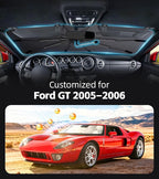 Windshield Sun Shade for Ford GT 2005-2006 with 360° Rotating Shaft | Custom Fit Umbrella Sunshade for UV Blocking, Interior Heat Protection, Easy Storage, UPF 50+ Cool Windshield Cover - Image 2