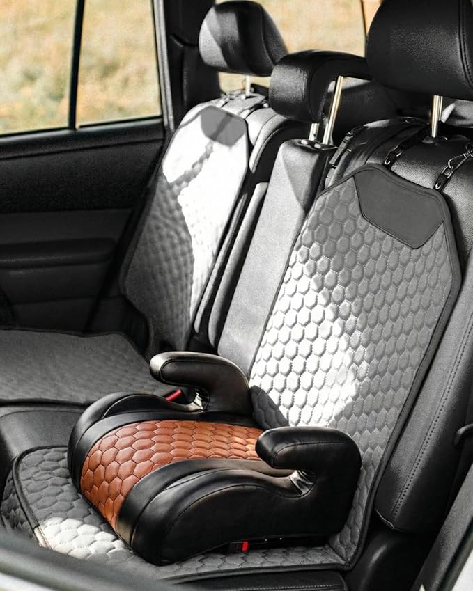 Set Seat Back Organizer & Car Seat Protector Hexy Waterproof & Non-Slip Protector for Child Car Cushion for Leather and Fabric Seats (Gray 2 pcs) by OwleysCarAccessories