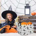Halloween goth thriller basket,Empty Halloween basket,Gothic home decor,Trick or Treat Basket for Boys and Girls,Waterproof collapsible storage box(Gothic) - Image 3