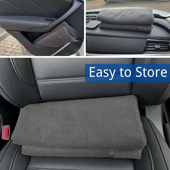 Waterproof Car Seat Cover for Front Seats, Protector for Cars SUVs Trucks, Sweat Towel Seat Covers Bucket for Gym,Workout,Beach,Hiking,Running(Grey,Rear Bench Seat Towel) - Image 3