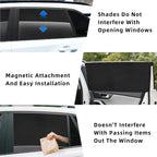 ZATOOTO 4runner Sun Shade 2017-2024, 4 Packs Soft Suede for Durable | Full Blackout for Privacy, 100% UV Protection, For Family Travel, Baby, Pet, Magnetic Quick Installation - Image 6