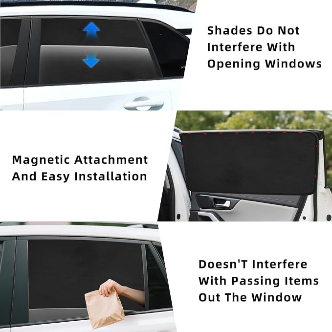 ZATOOTO 4runner Sun Shade 2017-2024, 4 Packs Soft Suede for Durable | Full Blackout for Privacy, 100% UV Protection, For Family Travel, Baby, Pet, Magnetic Quick Installation - Image 6