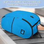 Padded Car Seat Travel Bag Compatible with Doona Car Seat Stroller | Car Seat Travel Bag with Lockable Zipper, Foldable Gate Check Bag for Airplane, Travel for Baby Essentials (Sky Blue) - Image 8