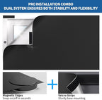 BKSAI 100% Blackout Window Cover, Portable Magnetic Black Out Curtains for Window, Black Out Shades No Drill Cuttable Blackout Blinds for Bedroom, RV, Nursery, Media Room, 79x57 inch, 2Pack - Image 5