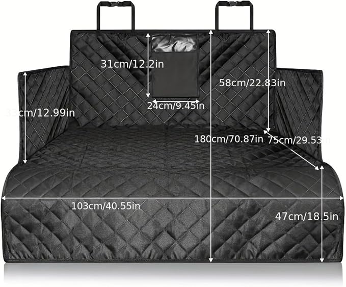 Cargo Liner for Dogs for Kia Telluride 2019-2025, Water Resistan Pet Trunk Cover Soft Cushion, Durable Dog Back Seat Mat with Bumper Flap Protector for SUVs,B - Image 3