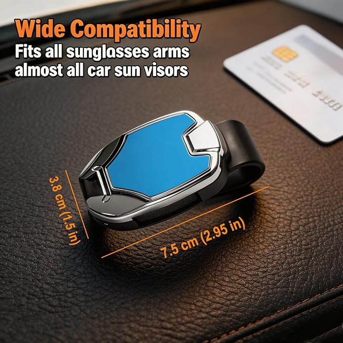 Dsycar 2 Pack Car Sunglasses Holder, Metal Car Visor Sunglasses Clip | One-Handed-Operation Easy Access Storage for Driving,Car Sun Visor Sunglasses Clip Anti-Scratch Car Sun Visor Accessories - Image 5