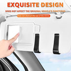 Car Sunglasses Holder for Sun Visor, Button Leather Eyeglass Hanger and Interior Storage Box - Image 7