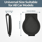 MoKo Sunglass Holder for Car, Magnetic PU Leather Visor Clip, 2 Pack | 2-Pack PU Leather Magnetic Glasses Mount Holder Eyeglasses Hanger Clip Visor Accessories for All Car Models, Black - Image 4