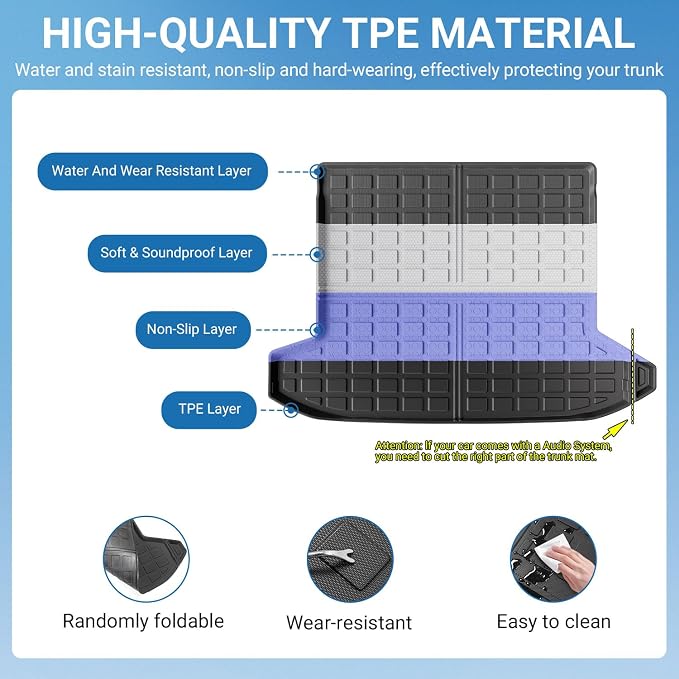 Xipoo Cargo Mats Compatible with 2022 2023 2024 2025 2026 Tucson | Rear Trunk Mats Trunk Liner Replacement for 2022 2023 2024 2025 2026 Tucson Accessories - Image 5