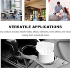 4 PCS Car Tissue Holder, Refillable Round Napkins Containers with Papers Inside, Convenient Travel Tissue Tubes Facial Paper Towel Cylinders for Vehicle Cup Holders (White) - Image 6