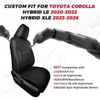 FREESOO Custom Leather Seat Covers for Toyota Corolla Hybrid LE 2020-2022 | Hybrid XLE 2023-2026, Sedan, Full Set, Airbag Compatible, Scratch-resistant, Waterproof, Durable Material, Easy-clean - Image 2