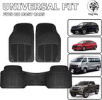 VaygWay Universal 3 Piece Heavy Duty Front and Rear Black Rubber Floor Mats - Premium Quality Trimmable Universal Fit All Weather Protection Floor Mats for Car Van SUV Truck - Image 5