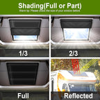RV Skylight Cover, Magnetic Vent Cover for Roof16 ¼ (L) x 16 ¼" (W), RV Window Blackout with UV Protection and Foldable Magnet Design, Waterproof Fabric, Reflective - Image 2