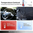 [2026 Upgrade] Windshield Sun Shade Umbrella for Honda Civic 2006-2026 | Windshield Sun Shade, Foldable Umbrella Reinforced 10-Rib Frame, UV Block Protection Front Window Car Sun Shade - Image 6