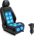 Cooling Car Seat Cover: 2-in-1 Car Seat Cushion with Massage & Ventilation, 12V/24V Universal Fit for Car/Truck/SUV, Intensity, Breathable & Comfortable (Black) by Unknown