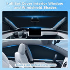 KUST Car Window Shades for Mazda 3 2014-2017 2018 Windshield Sun Shade Side Window Cover UV Block Privacy Protection Accessories for Camping Blackout Rear Back Full Set 6PCS - Image 2