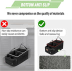 FUNNy elf Car Seat Organizer with 4 Cup Holders(Red) | Foldable Design, Durable Oxford Material, Smooth Handle, Anti-slip Base, Big Capacity Car Caddy Organizer for Easy Storage - Image 5