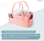 Mr. Pen- Baby Diaper Caddy Organizer, Pink | Nursery Storage Bin and Car Organizer for Diapers and Baby Wipes - Image 4