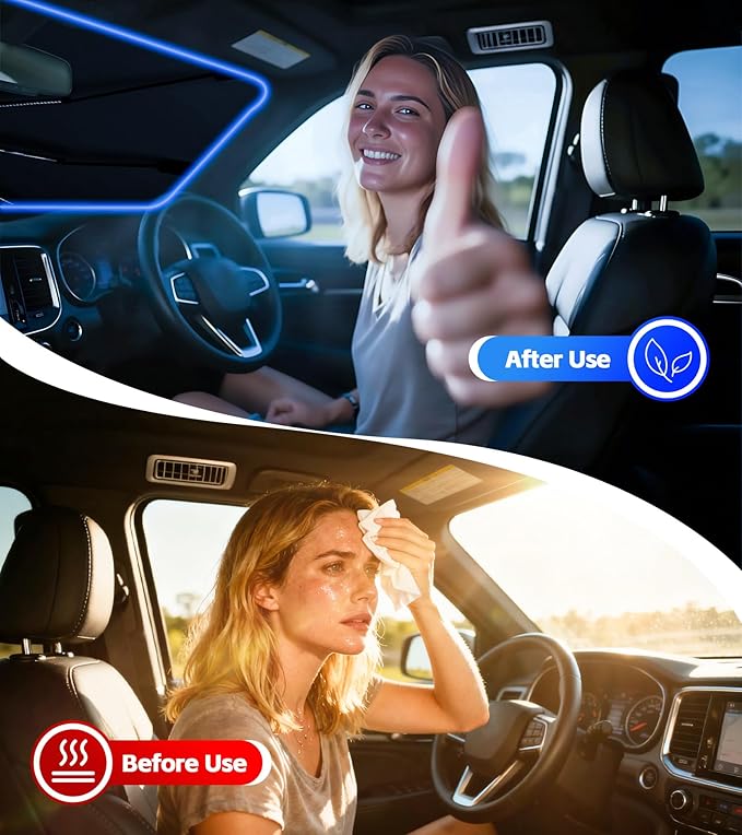 Windshield Sunshade for Volkswagen Passat 2012-2026 with 360°Rotating Shaft | Custom Fit Umbrella Sunshade for UV Blocking, Interior Heat Protection, Easy Storage, UPF 50+ Cool Windshield Cover - Image 5